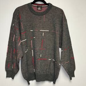 VTG Fischer Modell German Wool Grandpacore Dad Preppy Academia Sweater Sz L